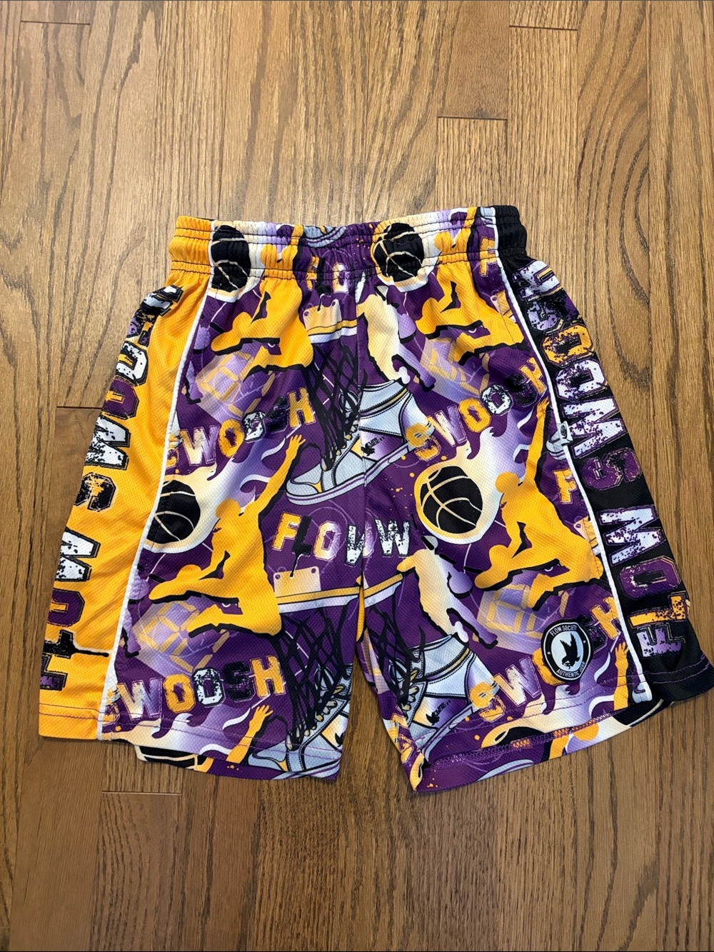 Boys Flow Society Basketball Print Shorts
